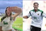 احتفال لافت من المدرجات.. زوجة النجم المغربي ياسر الزابيري تخطف الأنظار بعد ثلاثيته التاريخية